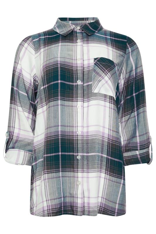 M&Co Purple Checked Boyfriend Shirt | M&Co 5