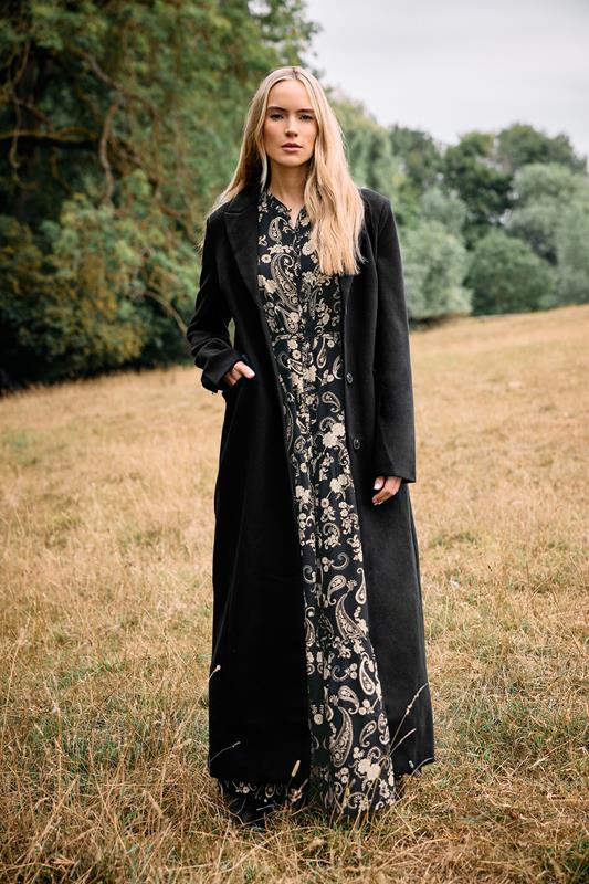 LTS Tall Black Formal Maxi Coat