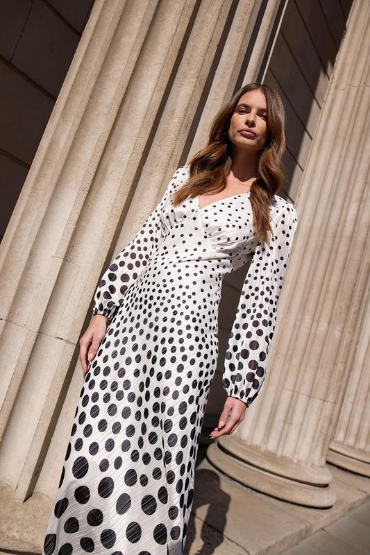 STAR White Sheer Spot Metallic Tea Dress | StarByJM 2