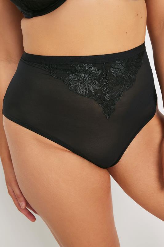 YOURS 2 PACK Plus Size Pink & Black Briefs | Yours Clothing 3