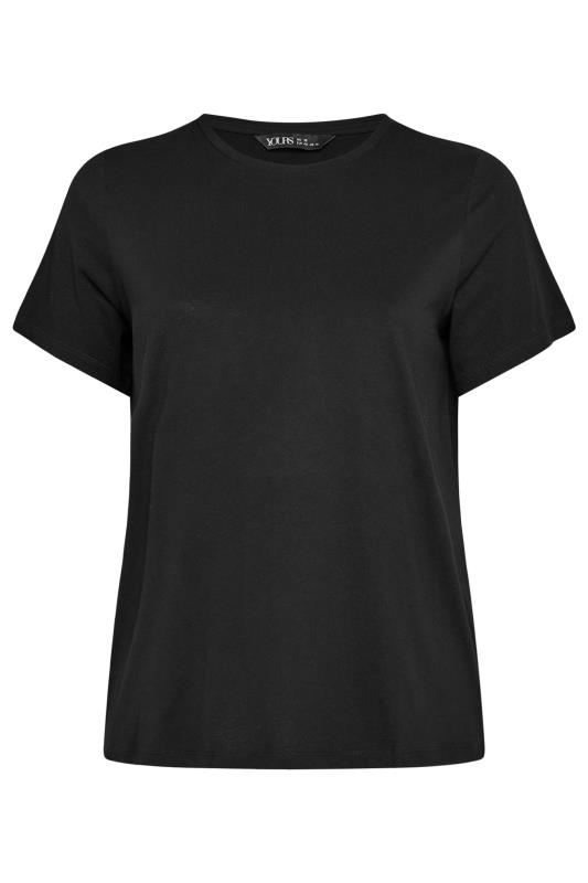 YOURS Plus Size Black Cotton T-Shirt | Yours Clothing  6