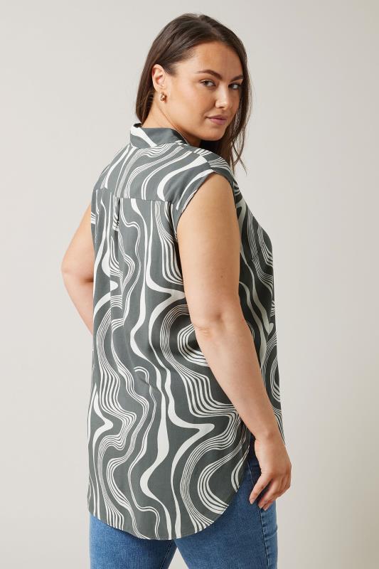 EVANS Plus Size Grey Abstract Print Tunic | Evans 3