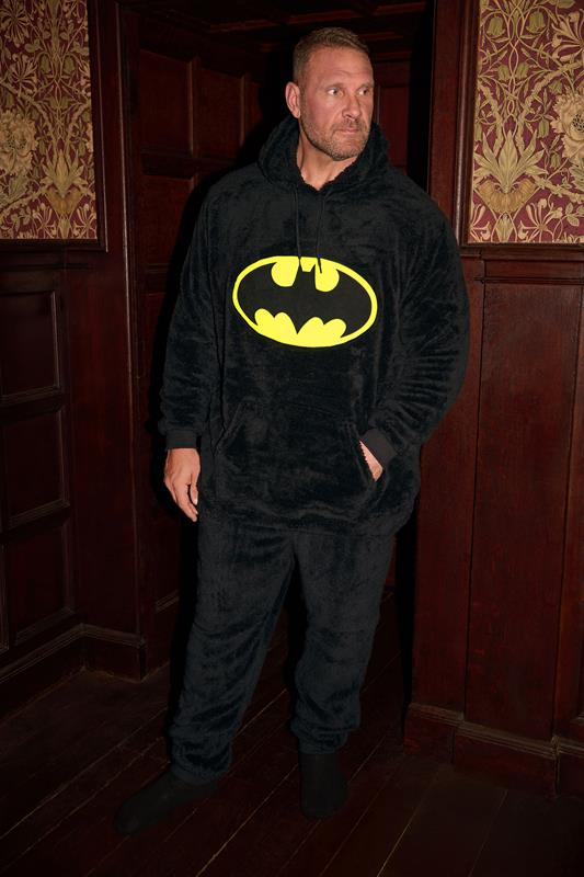 BadRhino Big & Tall Black Batman Super Soft Fleece Lounge Set | BadRhino 1
