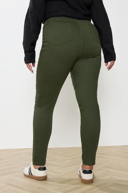 YOURS Plus Size Green GRACE Jeggings | Yours Clothing 2