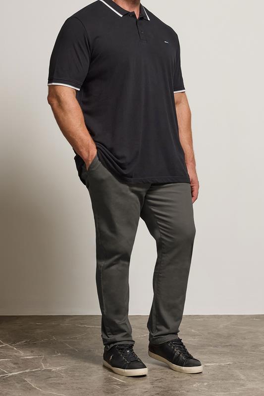 BadRhino Big & Tall Slate Grey Chino Trousers