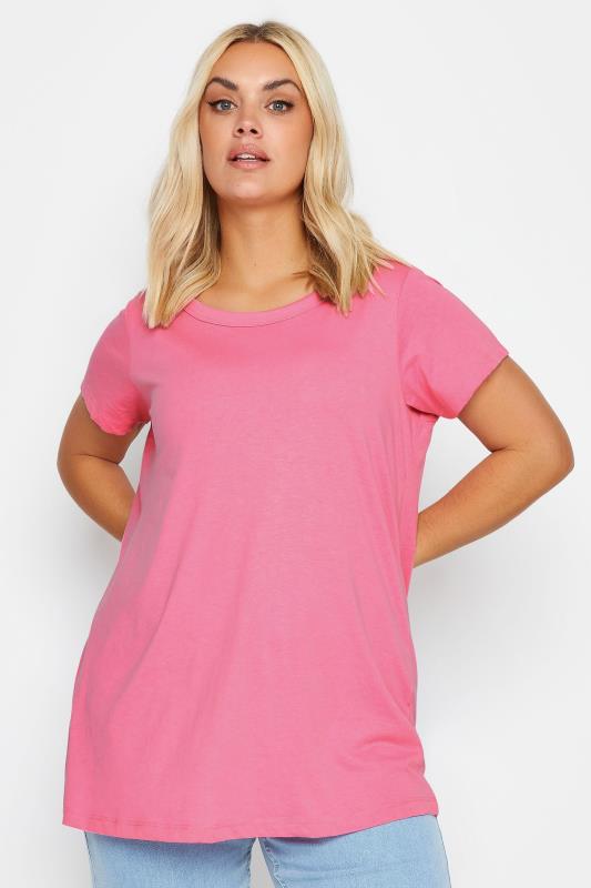 3 PACK Pink & Grey Essential T-Shirts | Yours Clothing 2