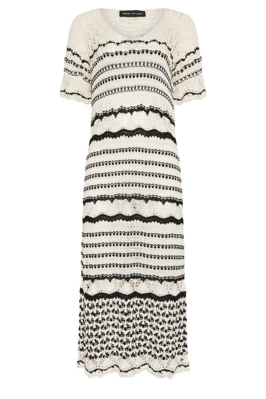 LTS Tall Women's White Crochet Midi Beach Dress | Long Tall Sally 6