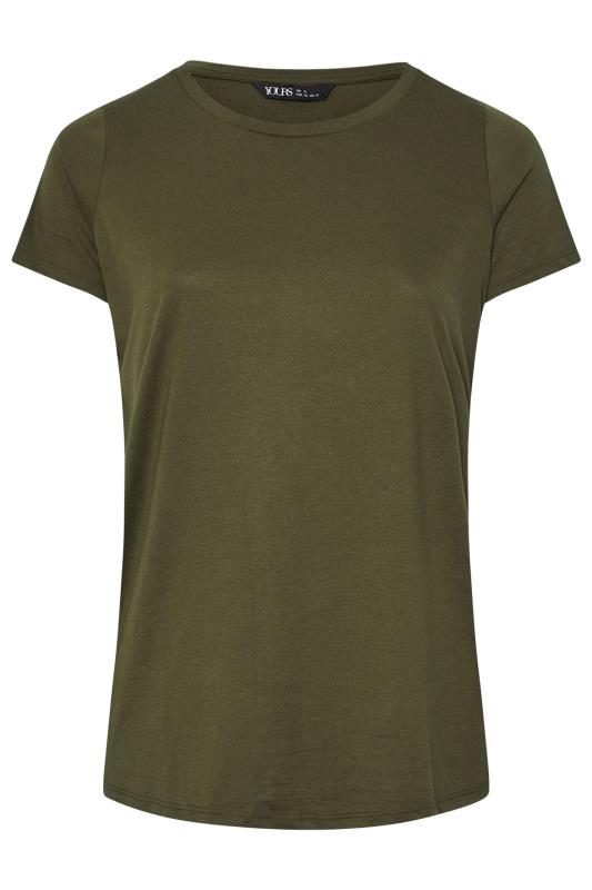 YOURS Plus Size 3 PACK Natural Brown & Green Core T-Shirts | Yours Clothing 9