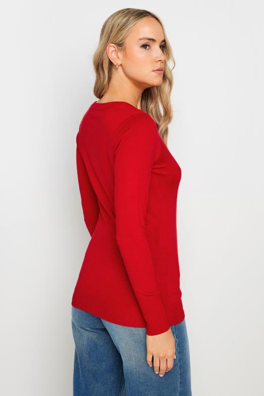 LTS Tall Red V-neck Long Sleeve Jumper | Long Tall Sally 3