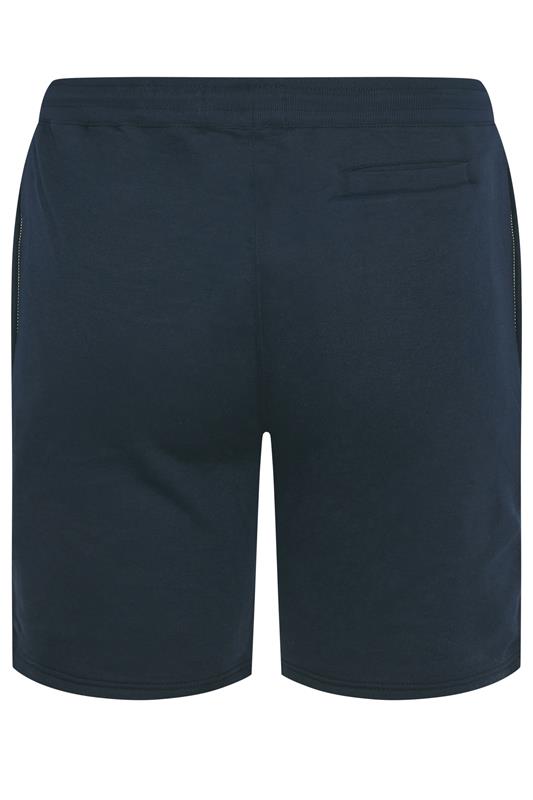 BadRhino Big & Tall Navy Blue Zip Pocket Jogger Shorts | BadRhino 1