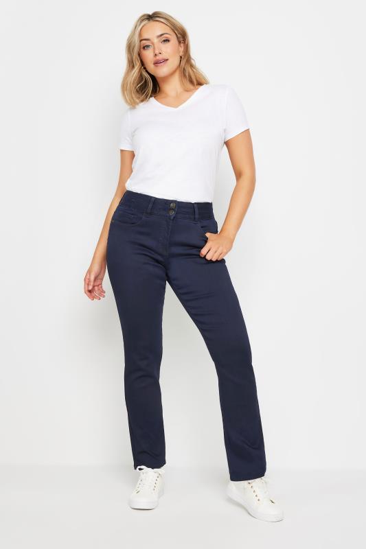 M&Co Indigo Blue Lift & Shape Straight Leg Jeans | M&Co 2