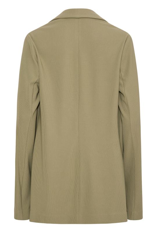 LTS Tall Women's Sage Green Ribbed Blazer Jacket | Long Tall Sally 7
