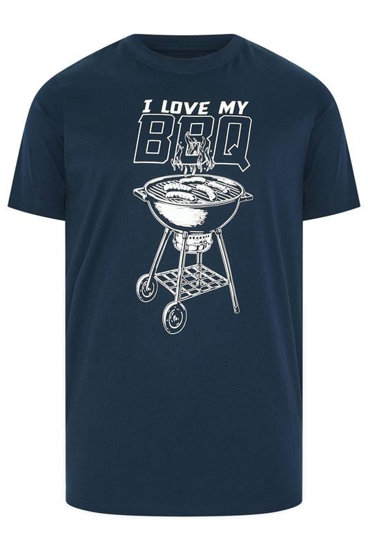 BadRhino Big & Tall Navy Blue 'My BBQ' Graphic T-Shirt | BadRhino 5
