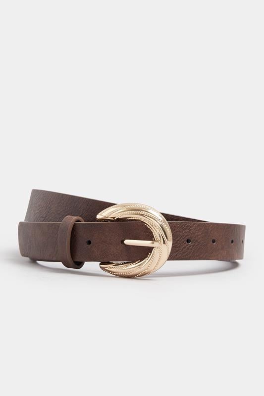  Yours Brown Twisted Buckle Belt