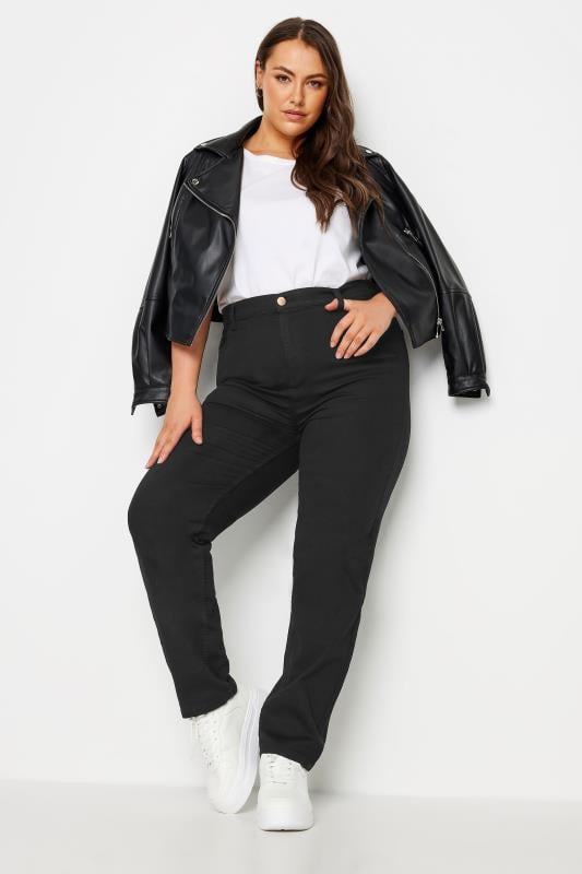 YOURS Plus Size Black Straight Leg RUBY Jeans | Yours 2