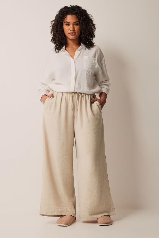 Marella Cream Wide legged Cropped Trouser - Trousers from Jonathan Trumbull  UK
