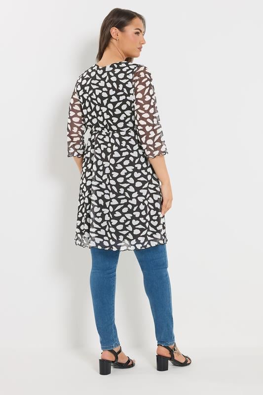 YOURS Plus Size Black Heart Tunic Top | Yours Clothing 4