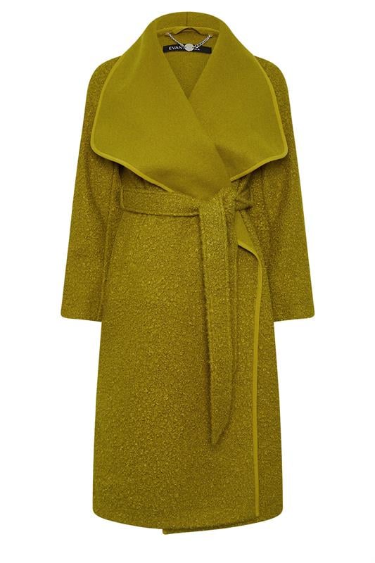 EVANS Plus Size Green Waterfall Coat | Evans 8