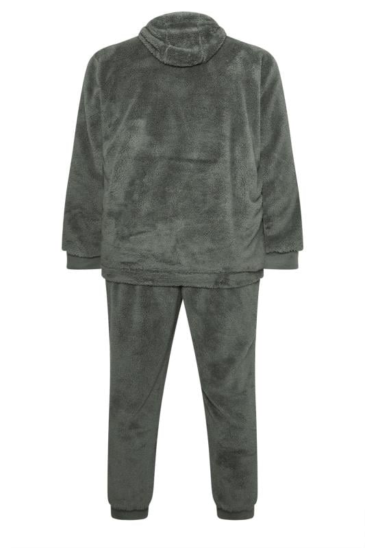 BadRhino Big & Tall Charcoal Grey Super Soft Borg Lounge Set | BadRhino 7
