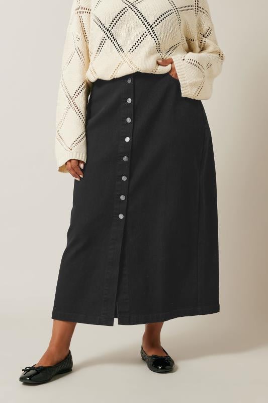 Plus size black destructed skirt hotsell