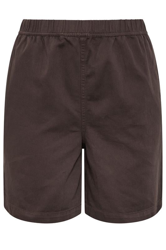 YOURS Plus Size Chocolate Brown Denim Shorts | Yours Clothing 5
