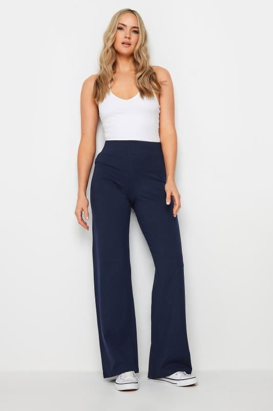 LTS Tall Navy Blue Wide Leg Yoga Pants | Long Tall Sally 1