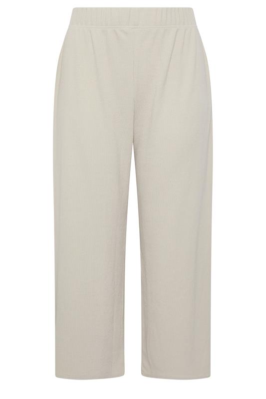 LIMITED COLLECTION Plus Size Beige Brown Crinkle Wide Leg Trousers | Yours Clothing 5