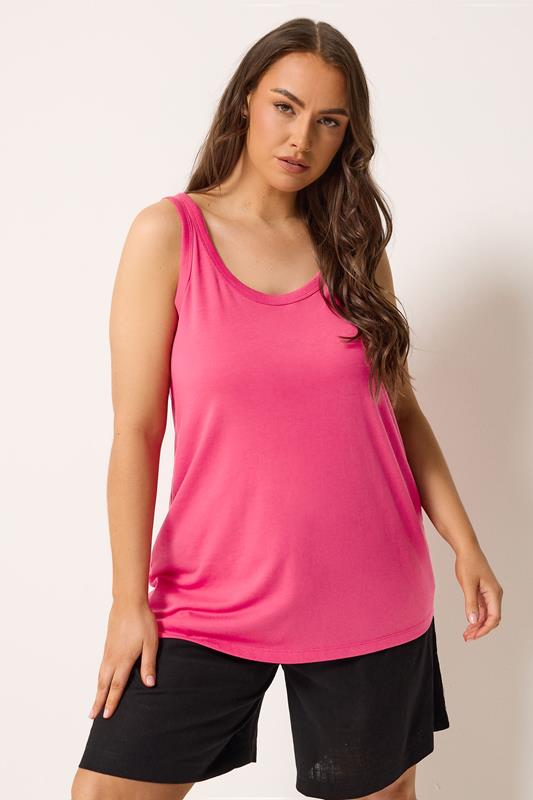  YOURS Curve Pink Core Vest Top