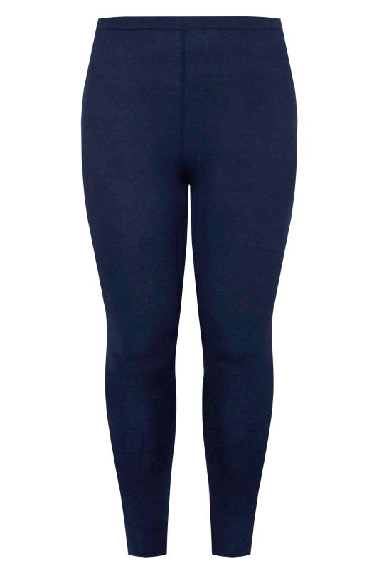 Plus Size Navy Blue Soft Touch Leggings | Yours Clothing 5