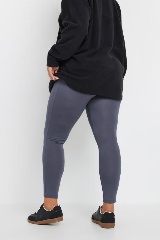 YOURS Plus Size Slate Grey Stretch Leggings | Yours Clothing 3