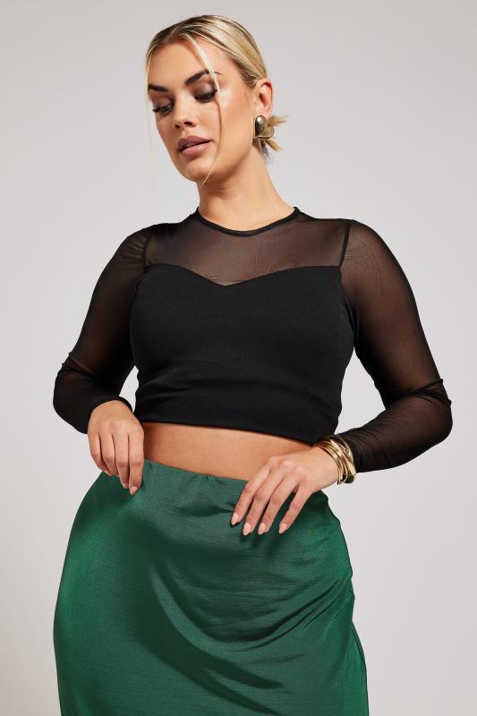 YOURS LONDON Plus Size Emerald Green Slinky Maxi Skirt | Yours Clothing 4