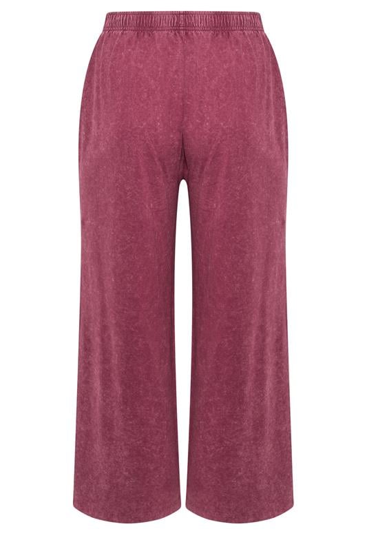 LIMITED COLLECTION Plus Size Red Acid wash Trousers | Yours Clothing 2