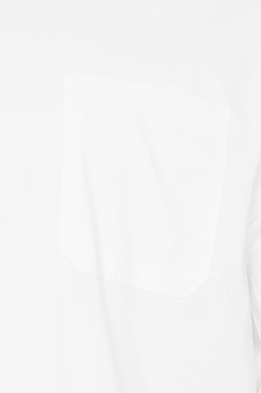 D555 Big & Tall White Long Sleeve Non Iron Stretch Shirt | BadRhino 5