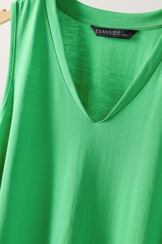 EVANS Plus Size Green Modal Rich Vest Top | Evans 8