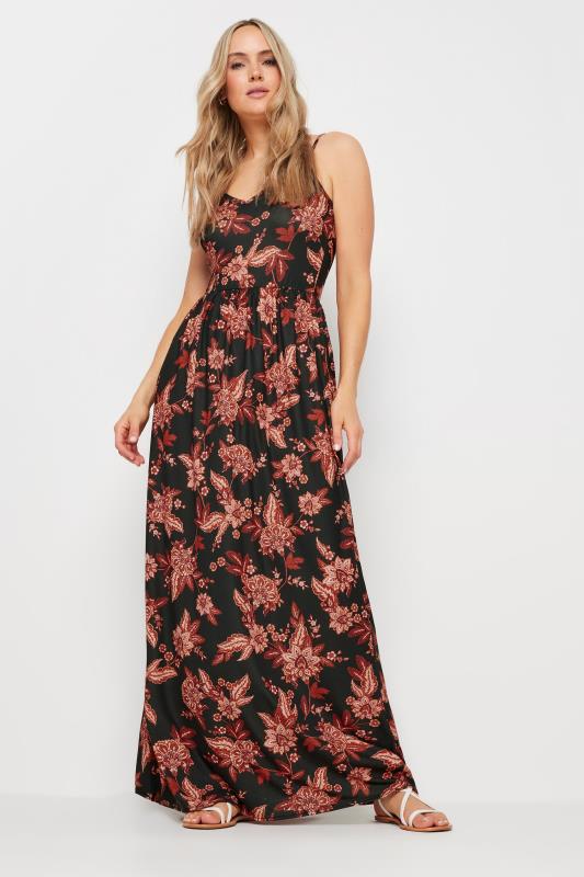 LTS Tall Women's Black & Red Paisley Print Strappy Maxi Dress | Long Tall Sally 4