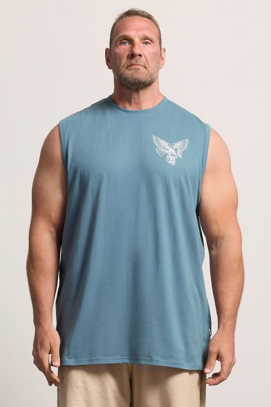 BadRhino Big & Tall Blue Eagle Graphic Extra Long Muscle Vest | BadRhino 1