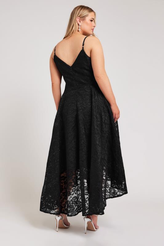 YOURS LONDON Plus Size Black Lace Midi Dress | Yours Clothing 4