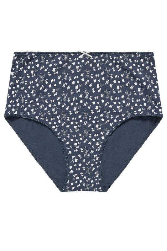 City Chic Navy & White Floral Full Briefs 3