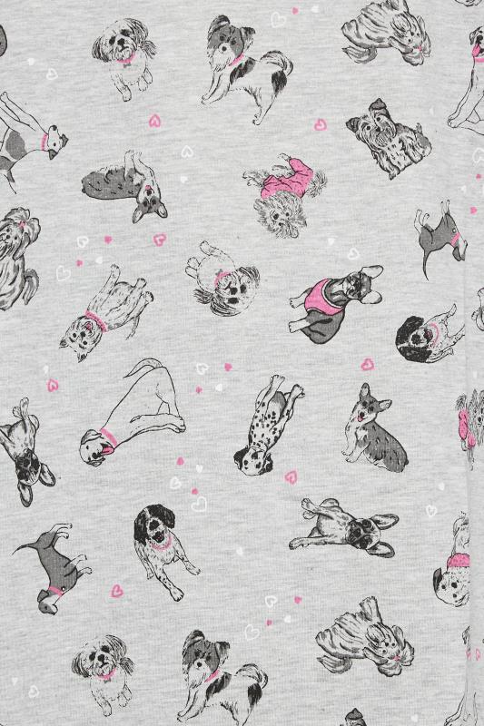 YOURS Plus Size Grey Dog Print Pyjama Set | Yours Clothing 6