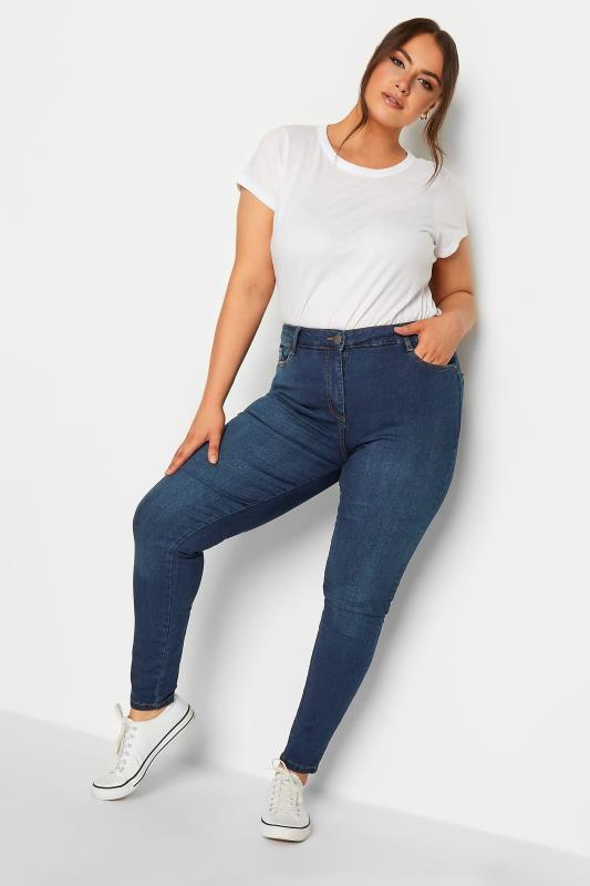 Plus Size Indigo Blue Skinny Stretch AVA Jeans | Yours Clothing 4