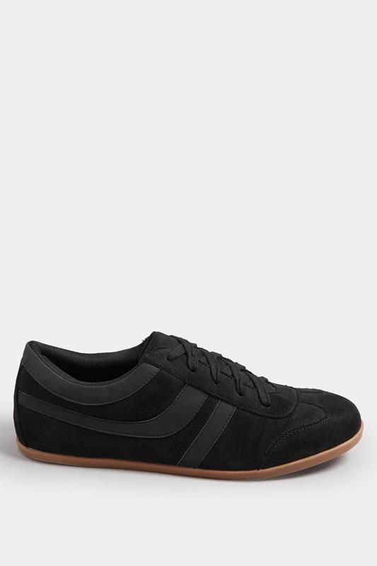 LTS Black Padded Retro Trainers In Standard Fit | Long Tall Sally 2