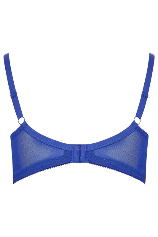 YOURS Plus Size Cobalt Blue Lace Detail Bra | Yours Clothing 7