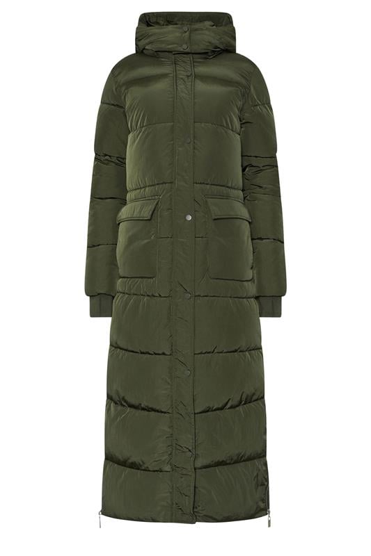 LTS Tall Khaki Padded Longline Maxi Coat | Long Tall Sally 6