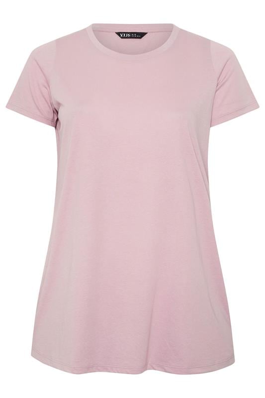 YOURS Plus Size Light Pink Core T-Shirt | Yours Clothing 5