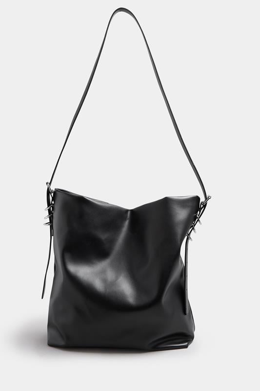  Yours Black Faux Leather Slouched Shoulder Bag