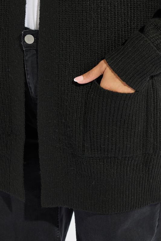 YOURS Plus Size Black Soft Touch Knitted Cardigan | Yours Clothing 4