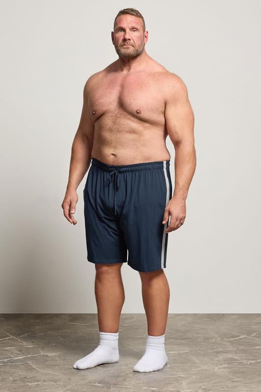 BadRhino Big & Tall Navy Blue Lightweight Lounge Shorts | BadRhino 1