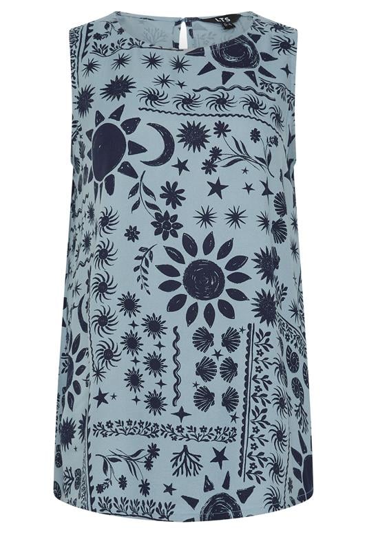 LTS Tall Blue Coastal Print Sleeveless Top | Long Tall Sally 7