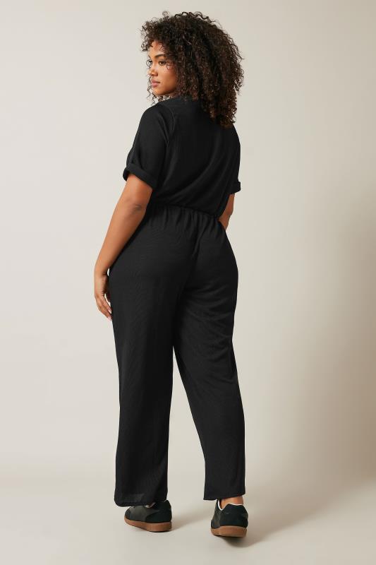 EVANS Plus Size Black Jersey Jumpsuit | Evans 3