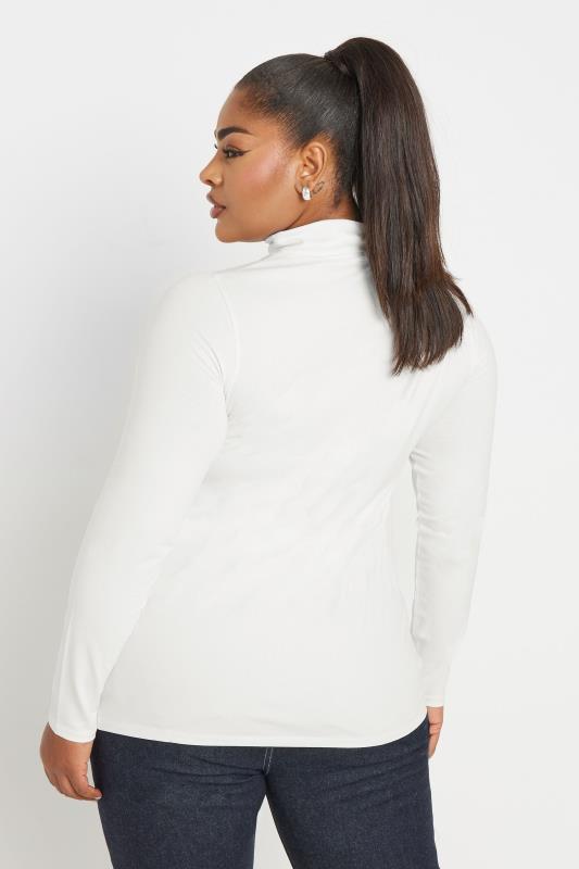 YOURS Plus Size 2 PACK Black & White Long Sleeve Turtle Neck Tops | Yours Clothing 6